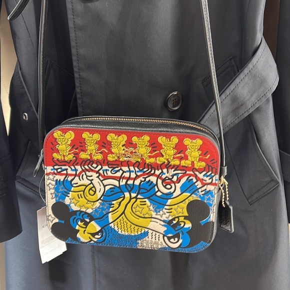 Coach Disney Mickey Mouse X Keith Haring Mini Camera Bag
Gold/Chalk Black Multi - Picture 9 of 16